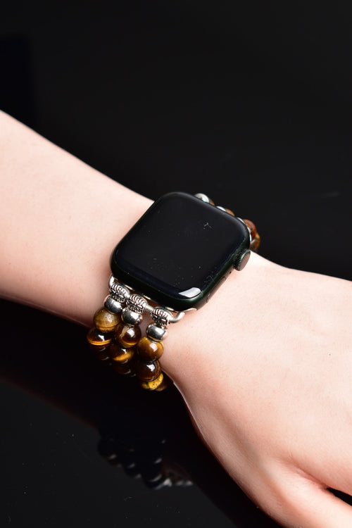 Kaplan Gözü Doğal Taş Apple Watch Saat Bandı 38 - 41 Mm