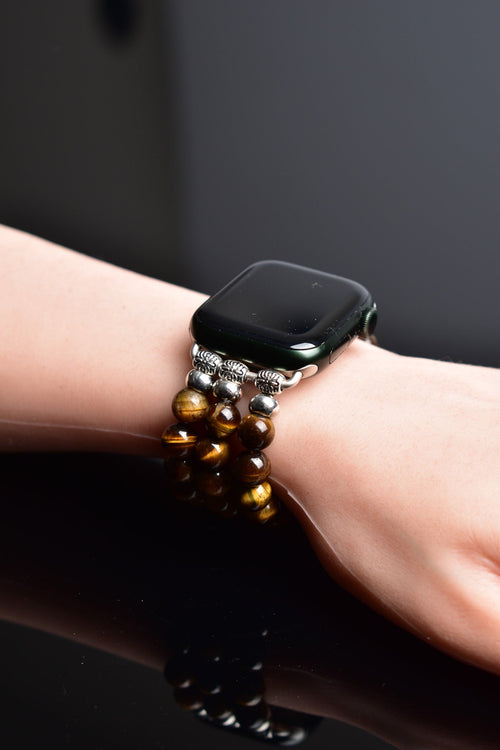 Kaplan Gözü Doğal Taş Apple Watch Saat Bandı 38 - 41 Mm