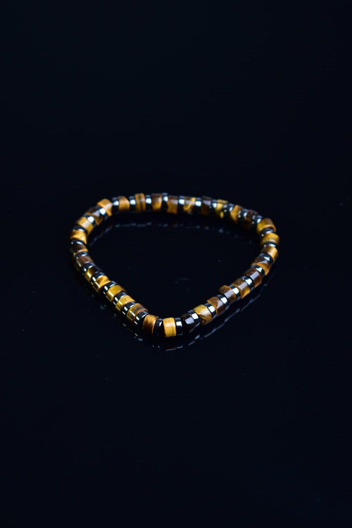 Tiger Eye - Hematite Natural Stone Men's Bracelet