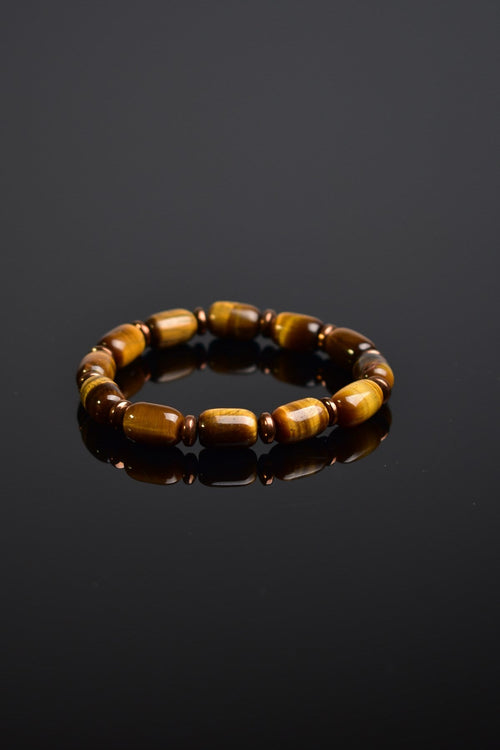 Tiger Eye - Hematite Natural Stone Men's Bracelet