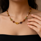 Aries Natural Stone Macrame Necklace