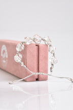 Crystal Quartz Natural Stone Triple Macrame Bracelet