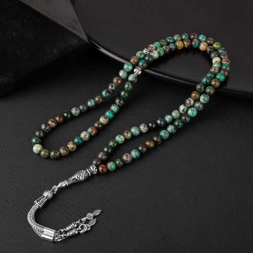 Chrysocolla Natural Stone Rosary 99cm – 6mm