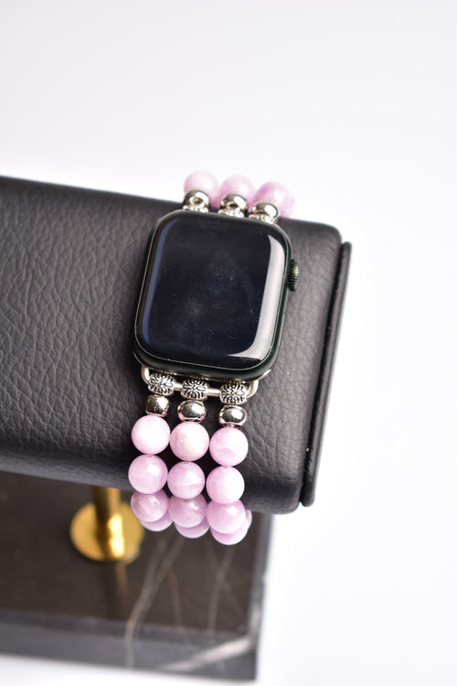 Kunzit Doğal Taş Apple Watch Saat Bandı 38 - 41 Mm