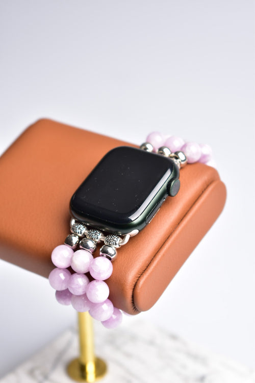 Kunzit Doğal Taş Apple Watch Saat Bandı 38 - 41 Mm