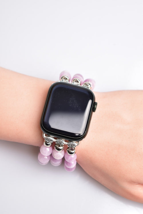 Kunzit Doğal Taş Apple Watch Saat Bandı 38 - 41 Mm