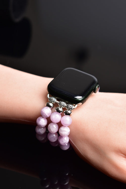 Kunzit Doğal Taş Apple Watch Saat Bandı 38 - 41 Mm