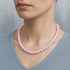 Kunzit Doğal Taş Dizi Kolye 8 mm