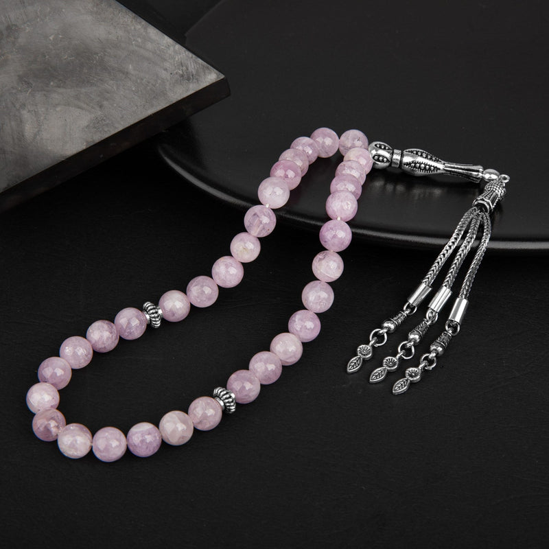 Kunzit Doğal Taş Tesbih 33lük – 8mm - Görsel 2 - Safnaturel