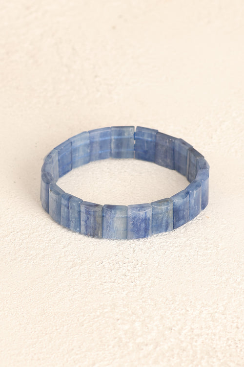 Kyanit Doğal Taş Geniş Kesim Bileklik