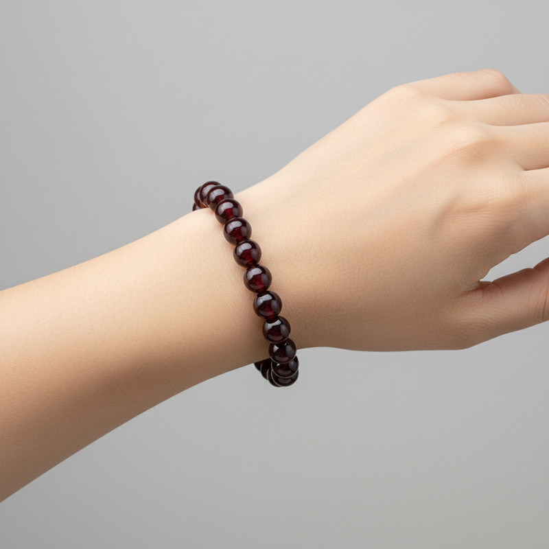 Lal Garnet Doğal Taş 10 mm Bileklik - Görsel 1 - Safnaturel