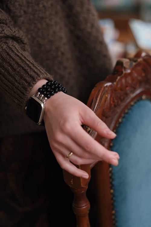 Lal Garnet Doğal Taş Apple Watch Saat Bandı 38-41mm