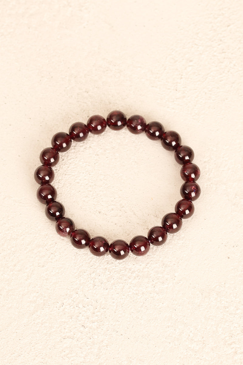 Lal Garnet Doğal Taş Bileklik 8 mm - Görsel 3 - Safnaturel