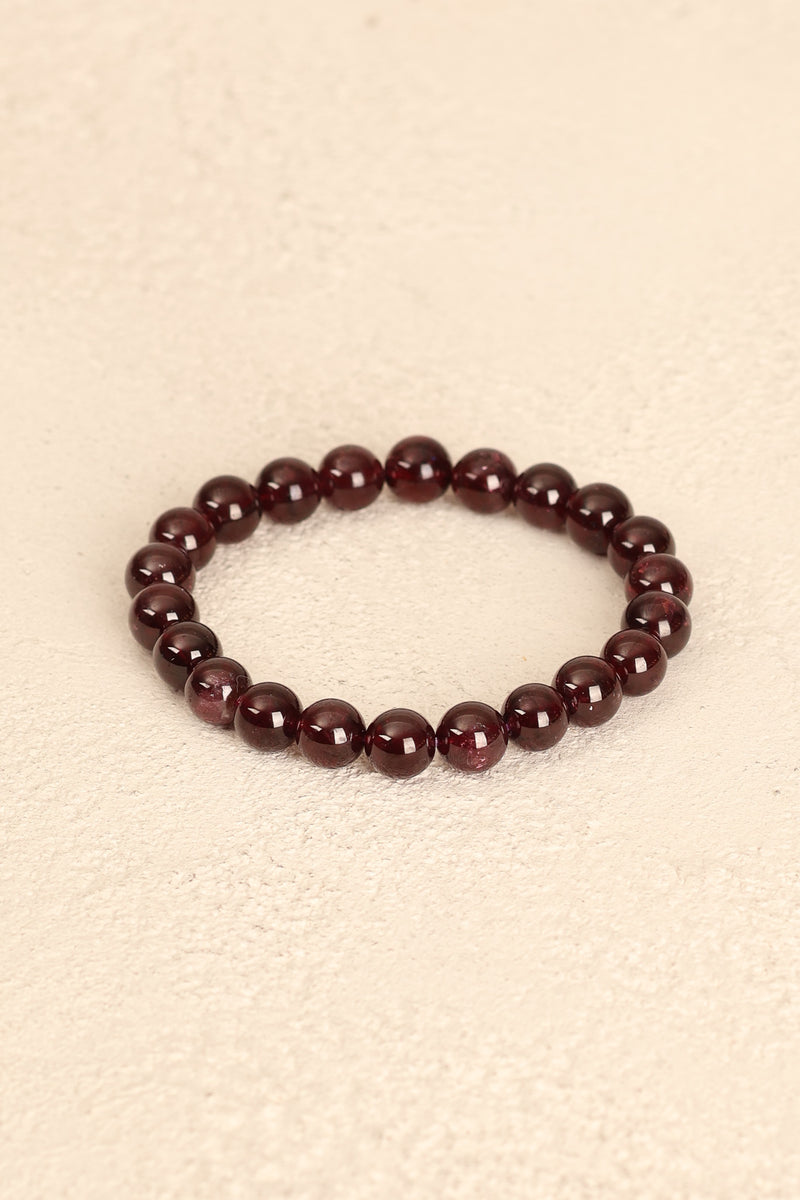 Lal Garnet Doğal Taş Bileklik 8 mm - Görsel 5 - Safnaturel