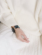 Lal Garnet - Hematit - Apatit Doğal Taş Apple Watch Saat Bandı 38 - 41 mm