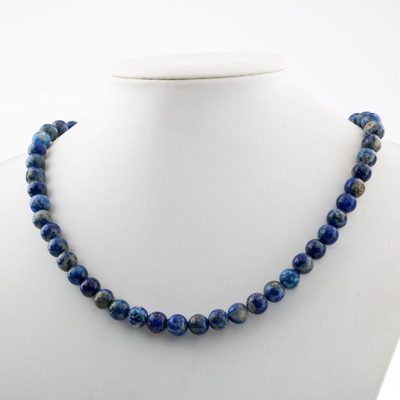 Lapis Lazuli 8 mm Dizi Doğal Taş Kolye - Görsel 2 - Safnaturel