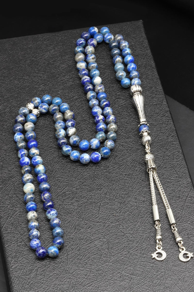 Lapis Lazuli Doğal Taş 99'Lu Tesbih 6 mm Küre Kesim - Görsel 1 - Safnaturel