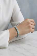 Larimar Doğal Taş Bileklik – 6 x 8 mm Özel Kesim