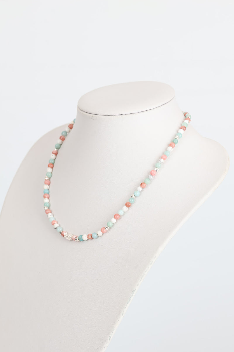Larimar - Güneş Taşı - Havlit Doğal Taş Gümüş Aparatlı 4 mm Kolye - Görsel 4 - Safnaturel