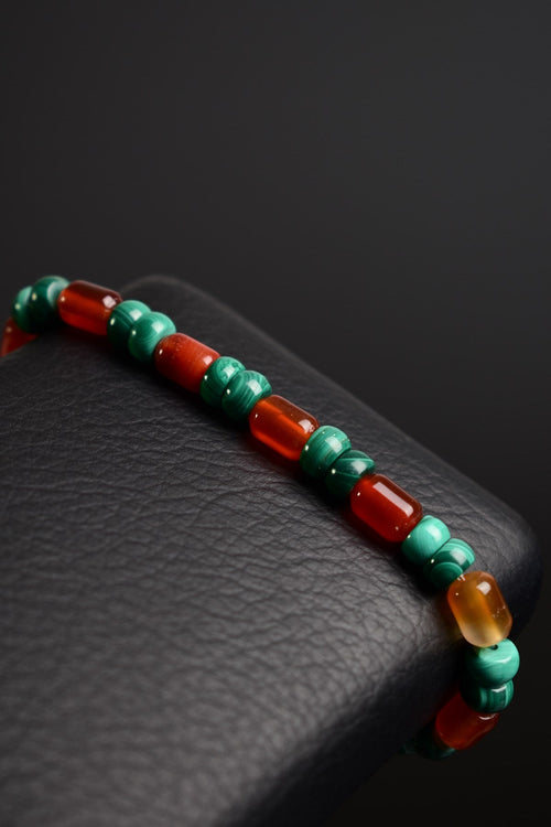 Malachite - Agate Natural Stone Men's Bracelet