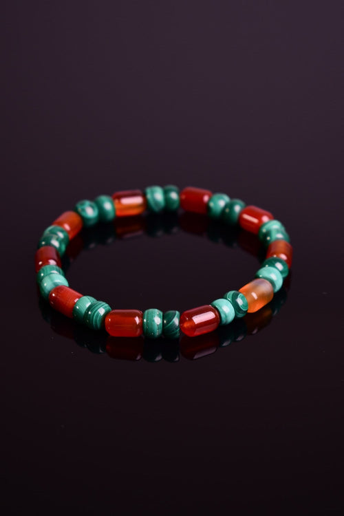 Malachite - Agate Natural Stone Men's Bracelet