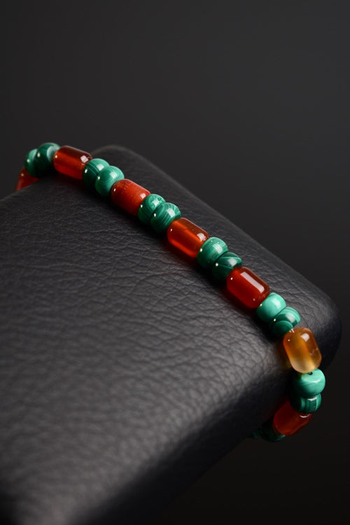 Malachite - Agate Natural Stone Men's Bracelet