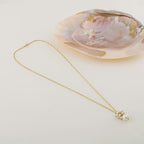 İnci Altın Kaplama Zincir Doğal Taş Kolye