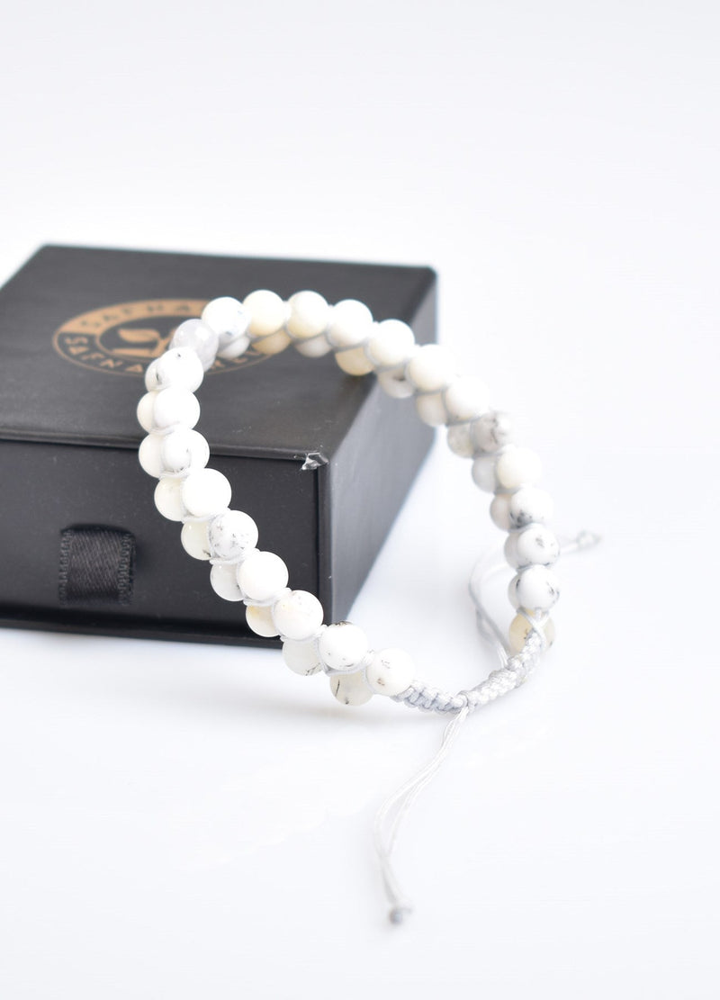 Opal 6mm Çift Sıra Makrome Doğal Taş Bileklik - Görsel 3 - Safnaturel