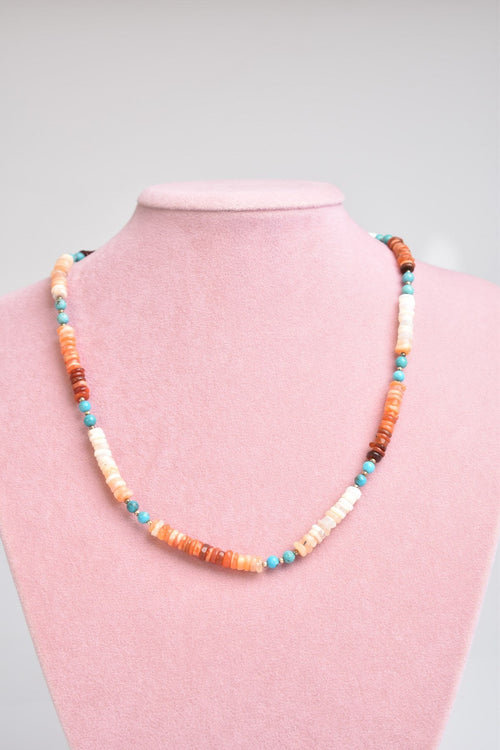 Opal - Turkuaz - Meksika Jasper Doğal Taş Kolye