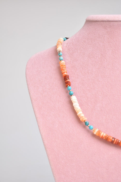 Opal - Turkuaz - Meksika Jasper Doğal Taş Kolye