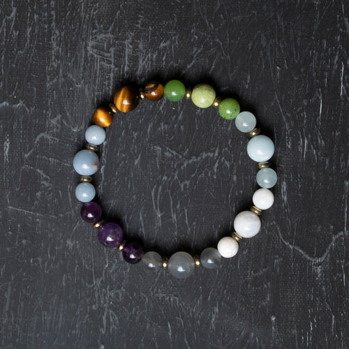 Osmanlı Doğal Taş Sertifikalı Kova Burcu Doğal Taş Bileklik