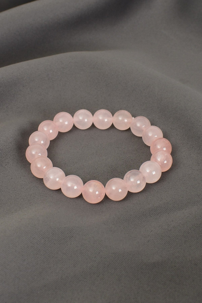 Pembe Kuvars Doğal Taş Bileklik 10 mm - Görsel 3 - Safnaturel