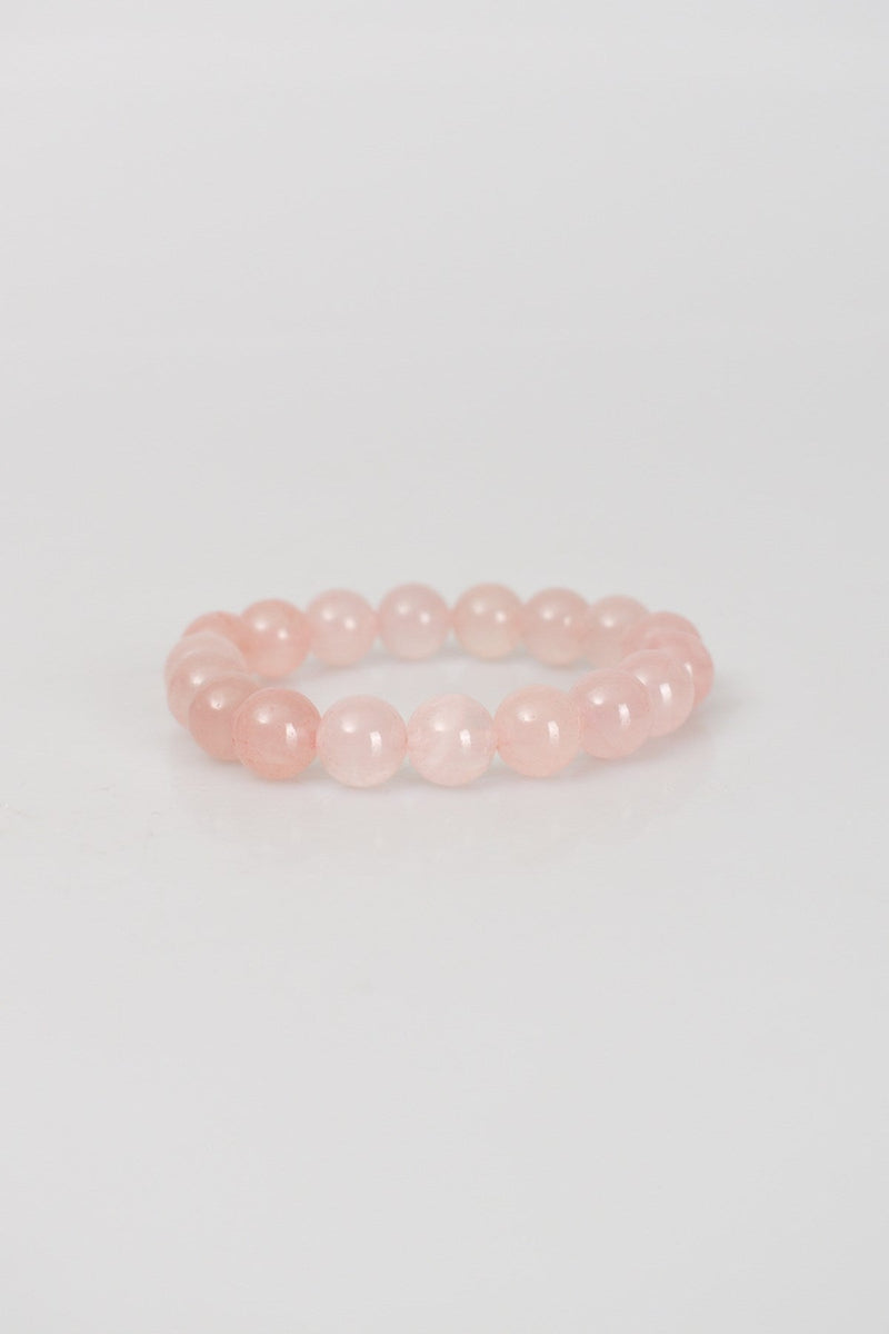 Pembe Kuvars Doğal Taş Bileklik 10 mm - Görsel 4 - Safnaturel
