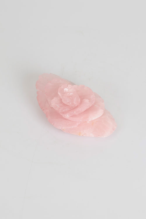 Pembe Kuvars Doğal Taş Gül Ham Parça