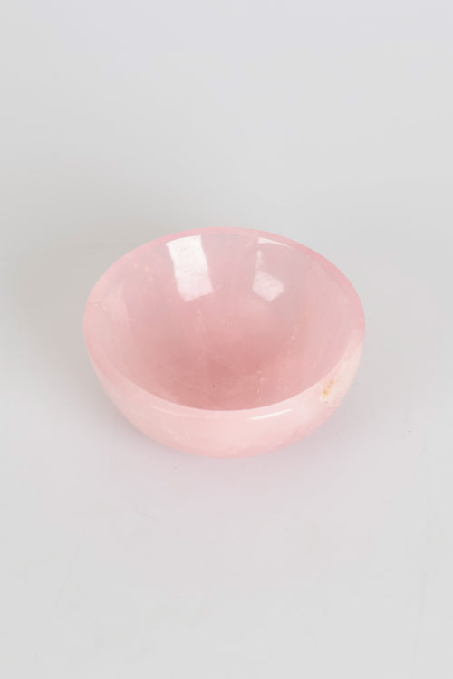 Pembe Kuvars Doğal Taş Kase