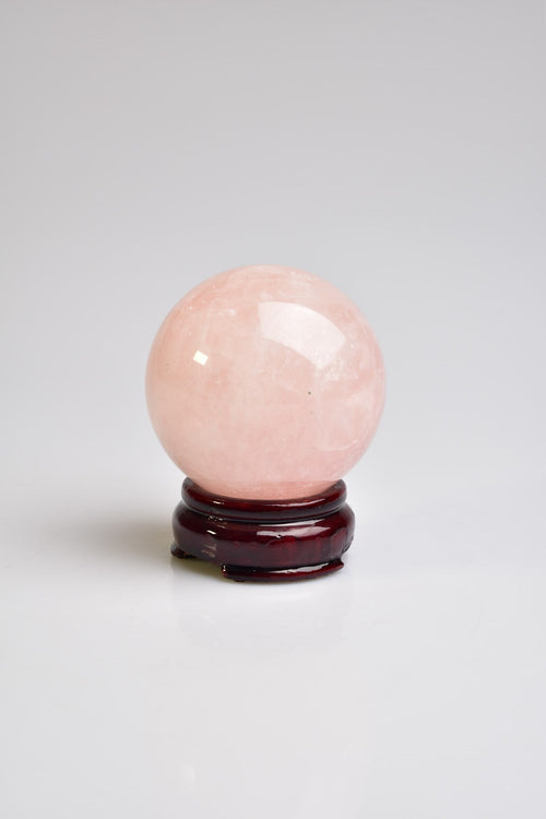 Rose Quartz Natural Stone Stand Sphere