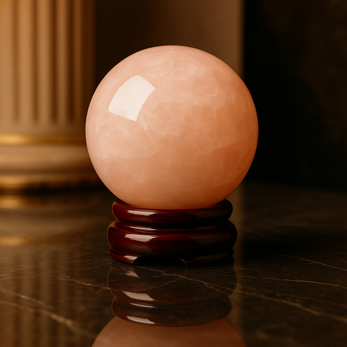 Rose Quartz Natural Stone Stand Sphere