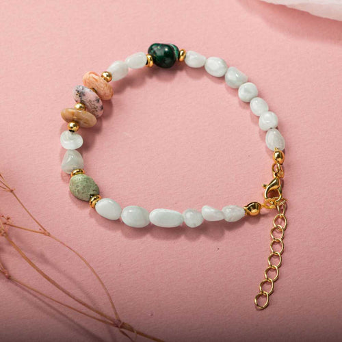 Pembe Opal-Krizokol-Larimar Doğal Taş Bileklik - Görsel 3 - Safnaturel