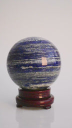 Lapis Lazuli Natural Stone Sphere with Stand