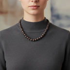 Riyolit 8 mm Düğümlü Doğal Taş Kolye