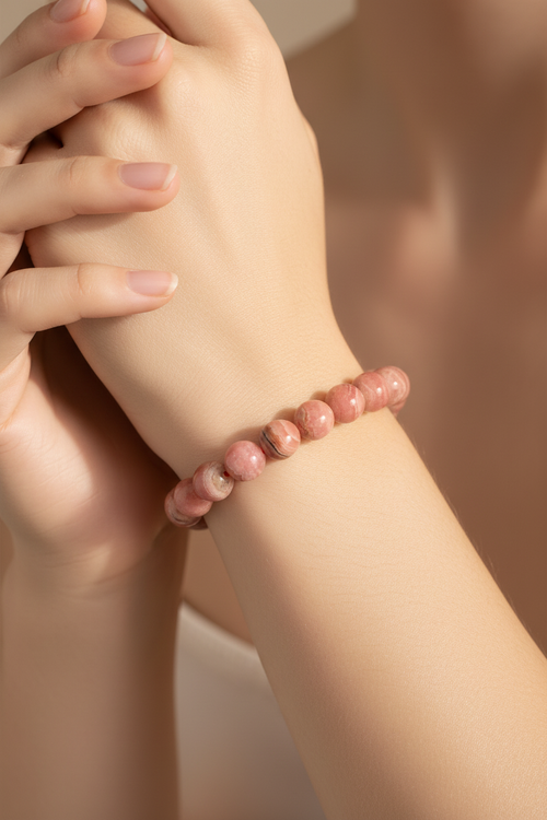 Rodokrozit Doğal Taş Bileklik 10 mm