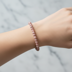 Rodokrozit Doğal Taş Bileklik 5 mm Küre Kesim