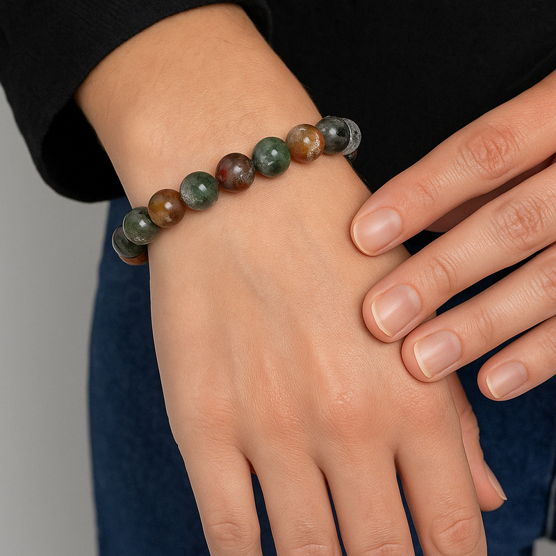 Rutil Kuvars Doğal Taş Bileklik 10 mm Küre Kesim - Görsel 1 - Safnaturel