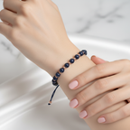 Safir Doğal Taş Makrome Bileklik