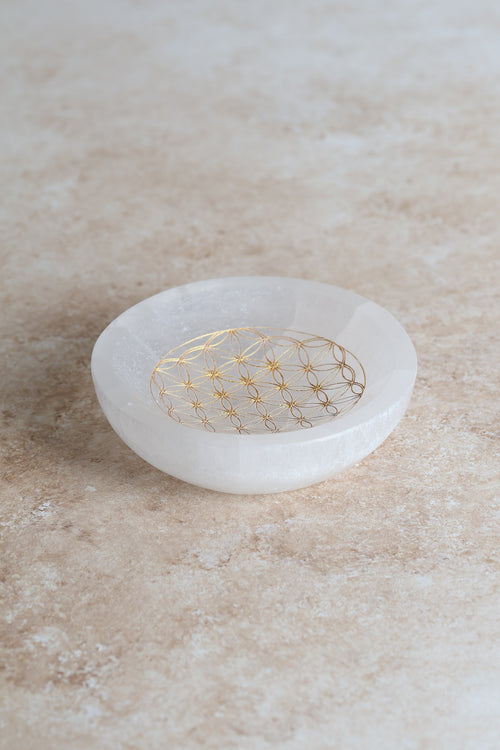 Selenite Natural Stone Patterned Plate