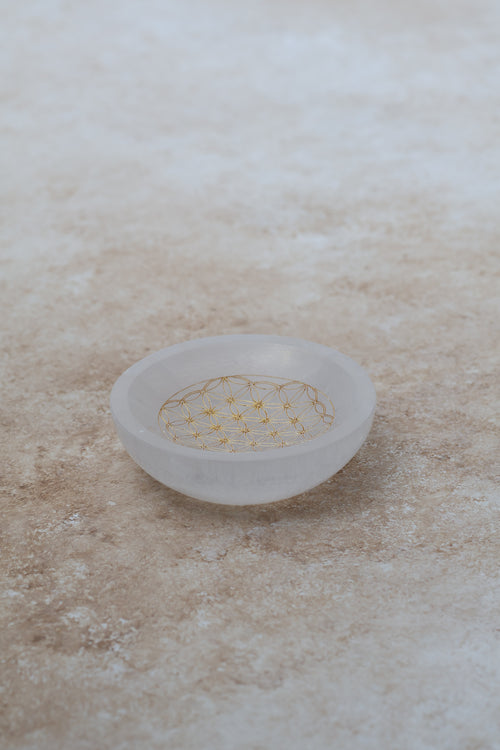 Selenite Natural Stone Patterned Plate