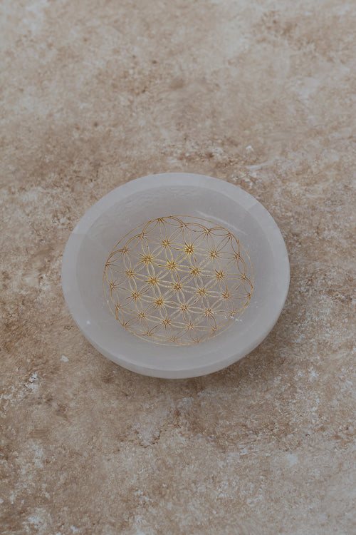 Selenite Natural Stone Patterned Plate