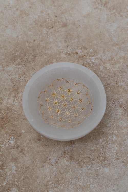 Selenite Natural Stone Patterned Plate