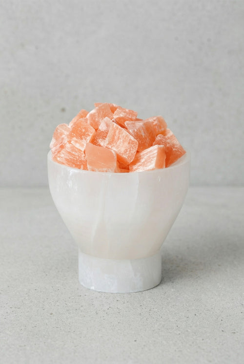 Selenit Doğal Taş Lamba