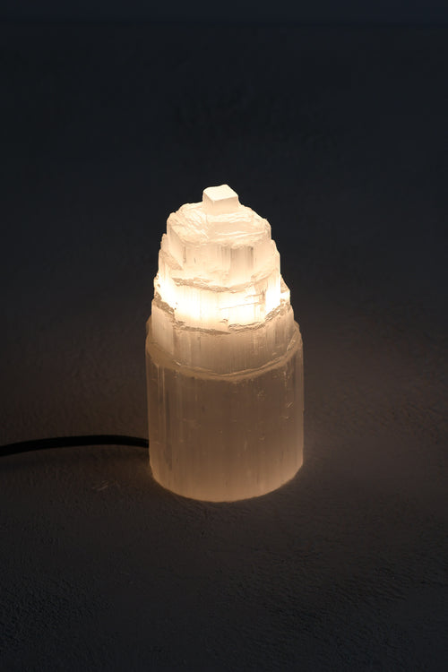 Selenit Doğal Taş Lamba Küçük Boy